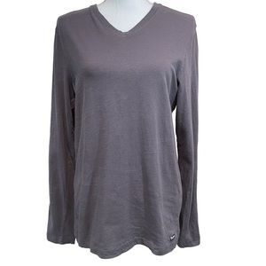 Michael Kors Brown V-Neck Cotton T-Shirt.  Size S